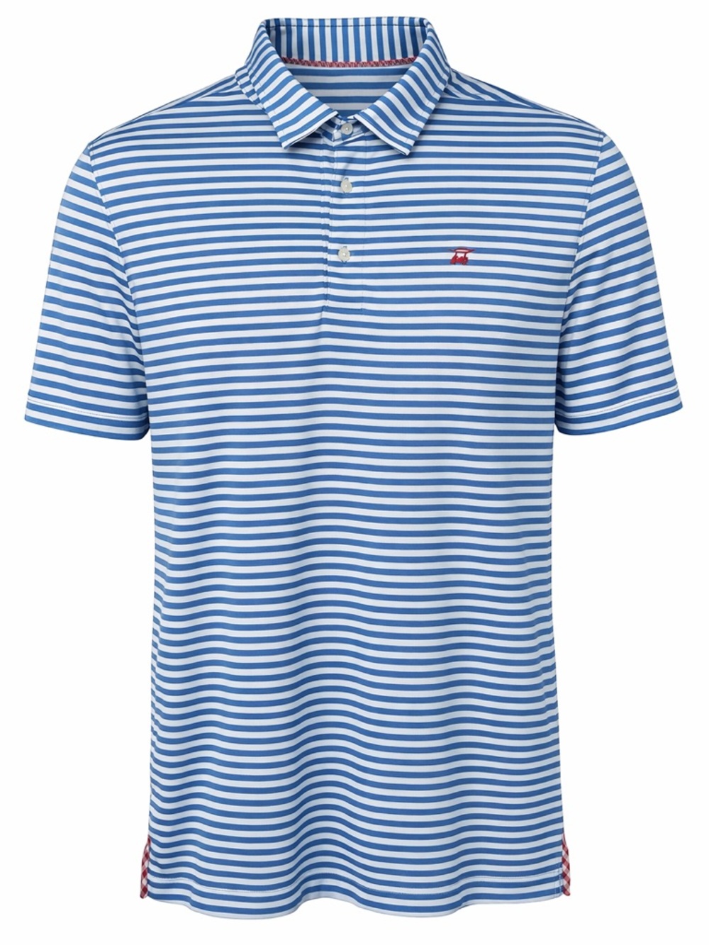 Bald Head Blues Albatross Polo in blue and white  stripe Size S NWT